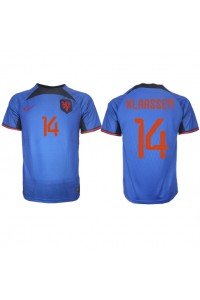 Nederland Davy Klaassen #14 Fotballdrakt Borte Klær VM 2022 Korte ermer
